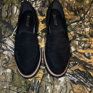 Black loafers